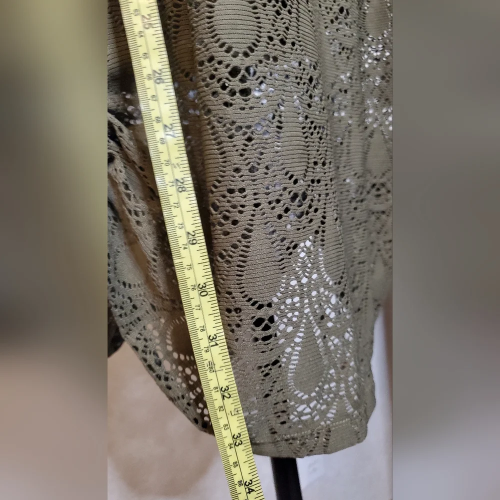 NWOT D&Co. Beach Olive Lace Swim Cover Up Size:M